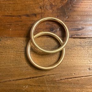Two gold bangles